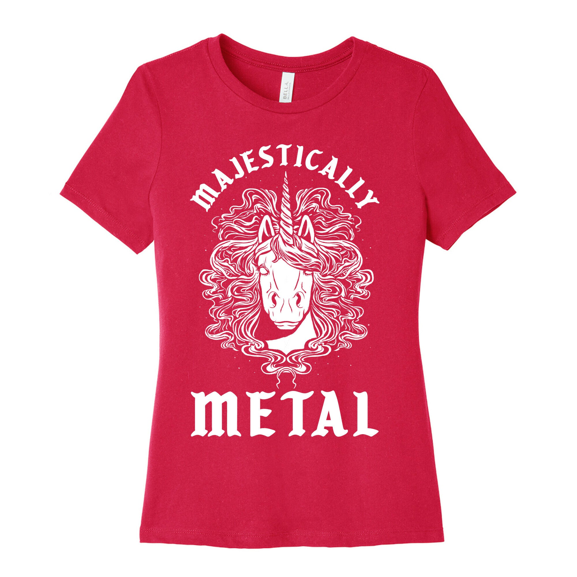 Majestically Metal Unicorn Women's Cotton Tee